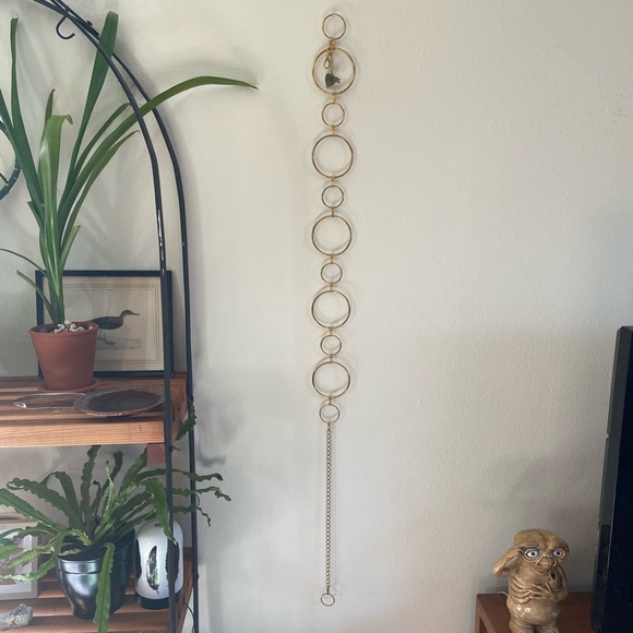 Mudd Y2K Gold Brass Hoop Loop Chain Belt - Picture 7 of 7